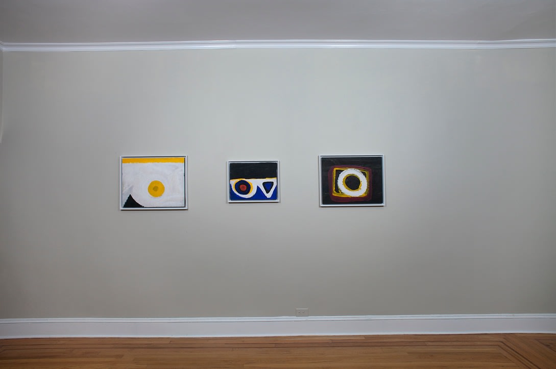 Installation view of Al Held Paintings 1959 at Craig F. Starr Gallery