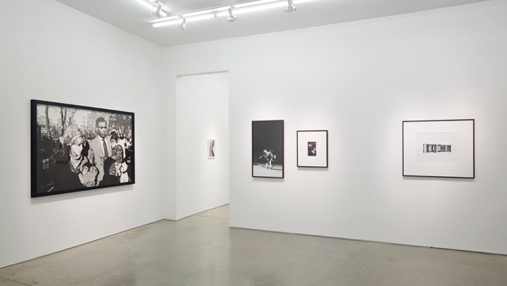 Installation view Vik Muniz, Wolfgang Tillmans (in back room), Laurie Simmons (x2), Christopher Williams