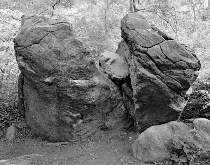 Split Rock, The Rambles, Central Park 2014, Gelatin silver print, 68 x 54 inches, Edition of 6
