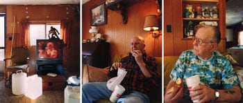 David Hilliard, Hot Coffee, Soft Porn, 1999, 24 x 60 inch chromogenic print in 3 panels, Signed, titled, dated and editioned on verso, 