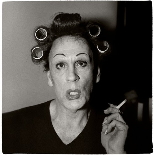 Diane Arbus / A Young Man in Curlers at Home&nbsp;on West 20th Street, N.Y.C (1966), 2014,&nbsp;Archival pigment print,&nbsp;15 x 15 inches