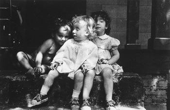 3 Babies on Steps, 1986, 14 x 11 inches, gelatin silver print