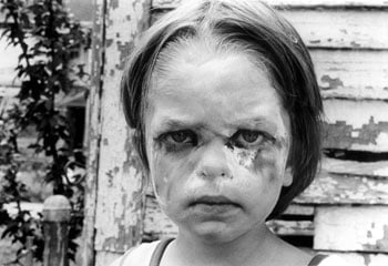 Girl with Face Paint, 1986, 14 x 11 inches, gelatin silver print