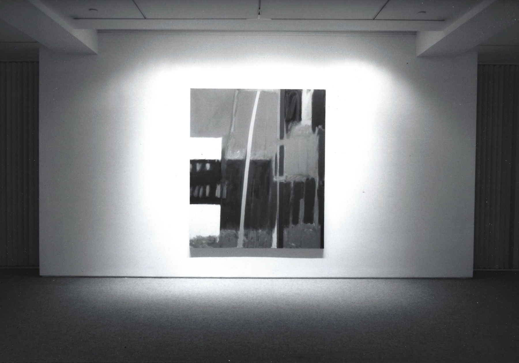 Black and white installation photograph