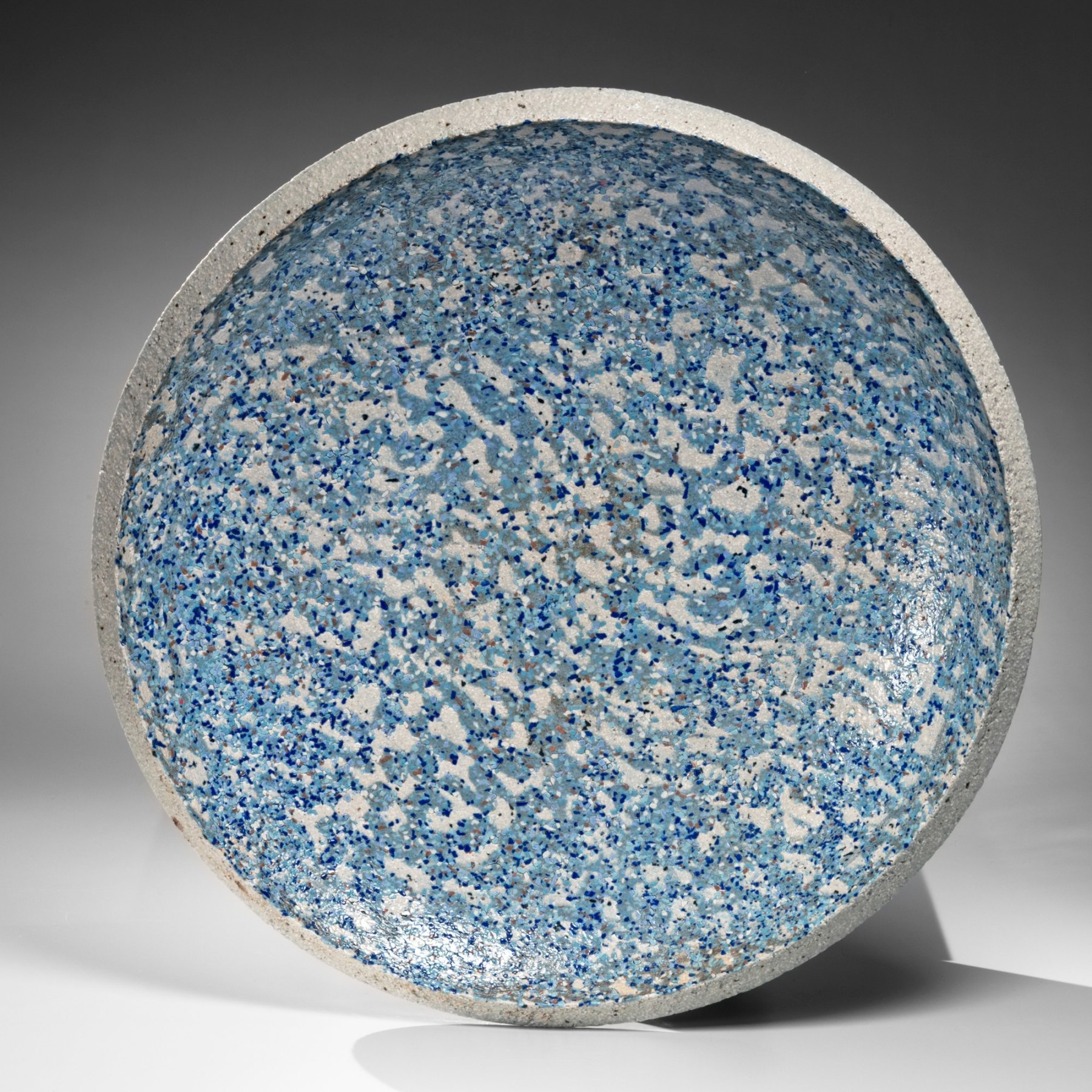 Matsui Kōsei (1927-2003), Platter with Streaming River and Floating Clouds patterns