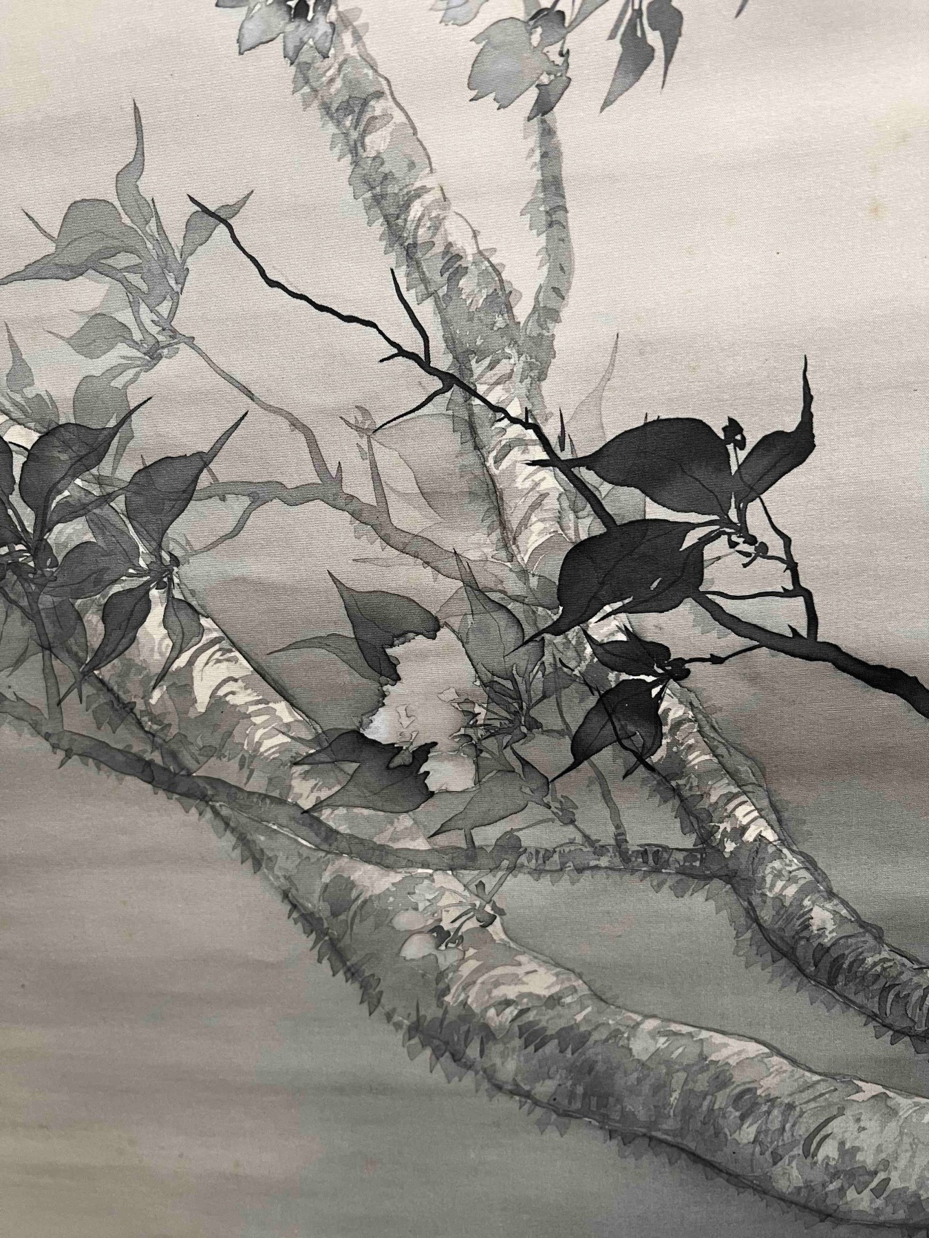 Matsubayashi Keigetsu - Blooming cherry tree in moonlight - Artworks - Joan B Mirviss LTD | Japanese Fine Art | Japanese Ceramics