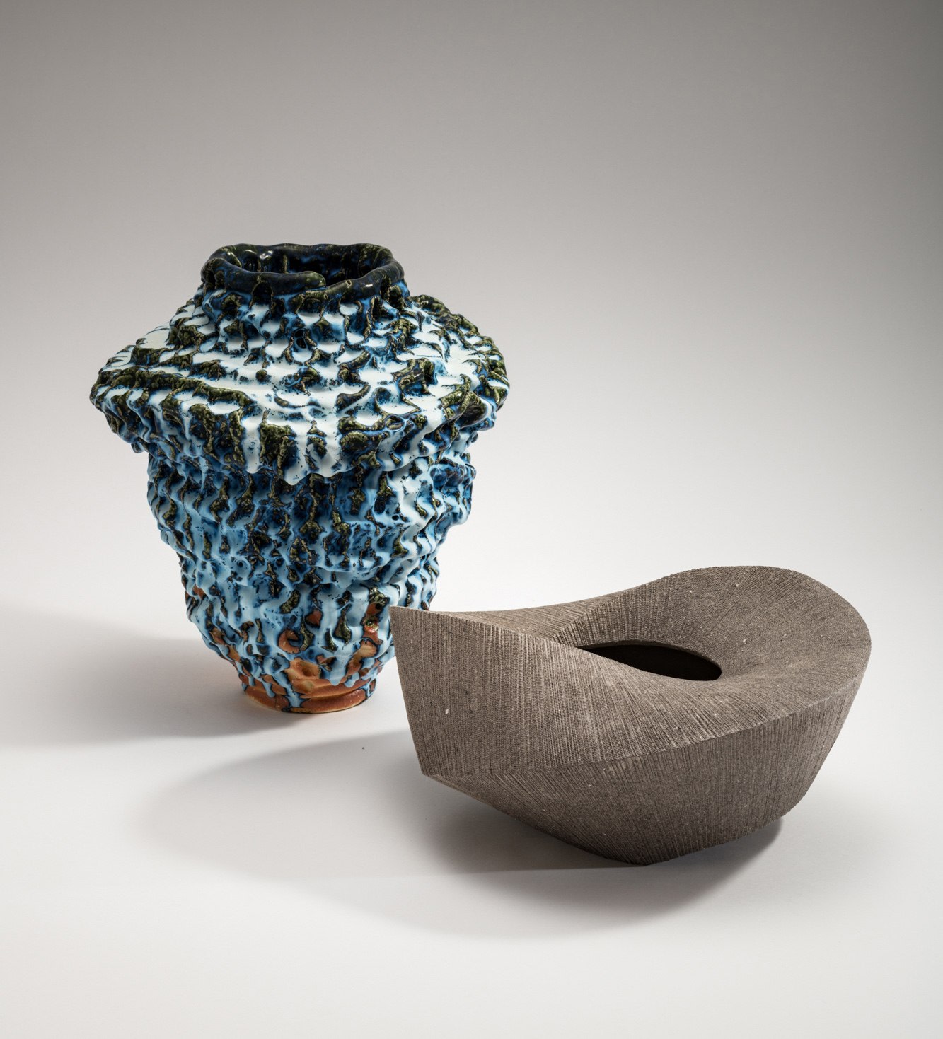 Double Spiral - Hoshino Kayoko & Hoshino Satoru - Exhibitions - Joan B Mirviss LTD | Japanese Fine Art | Japanese Ceramics