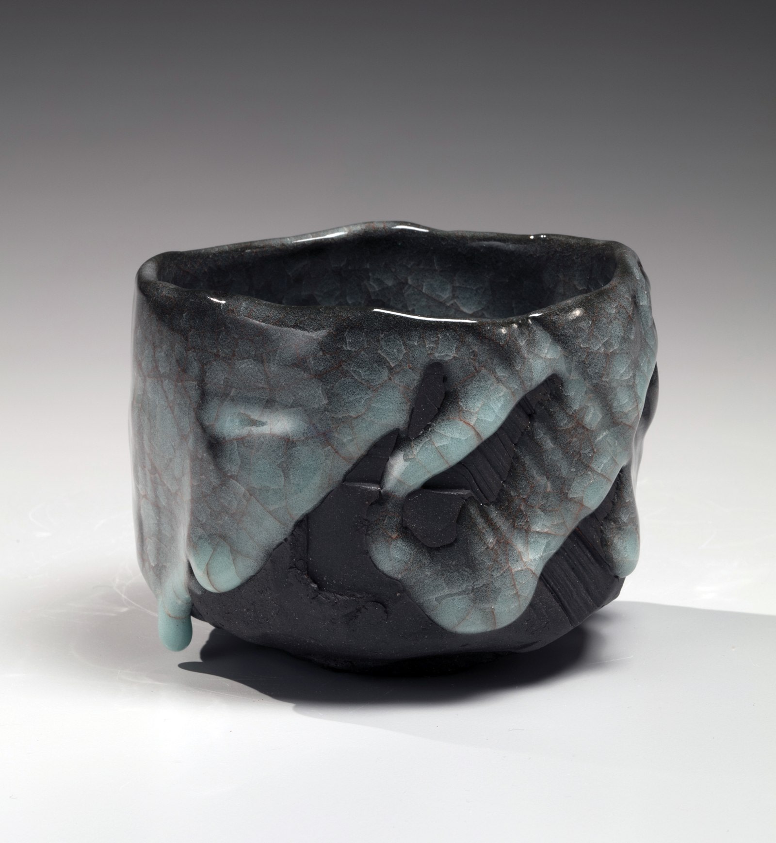 Uraguchi Masayuki (b. 1964), Straight sided teabowl with irregular mouth