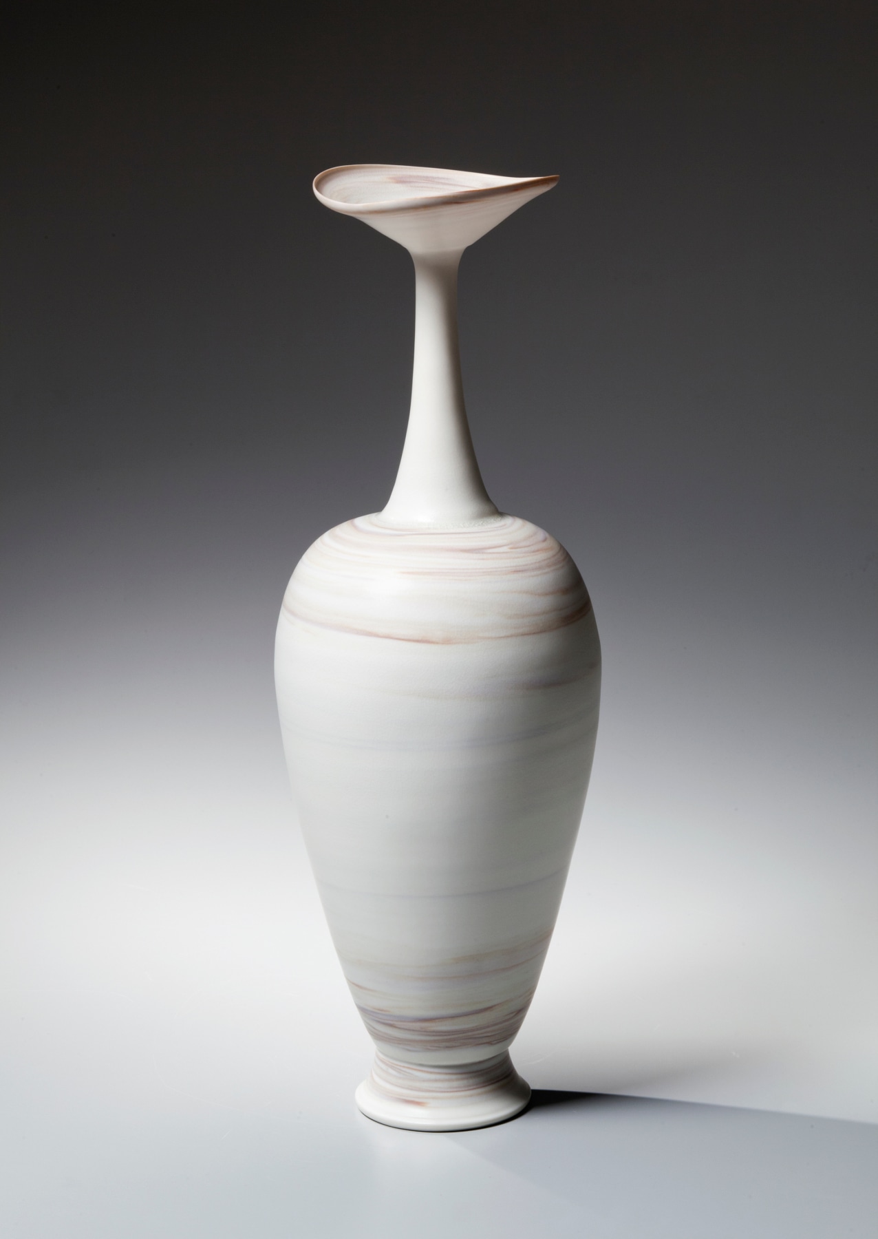 Itō Hidehito (b. 1971), Neriage&nbsp;(marbleized) amphora-shaped bottle