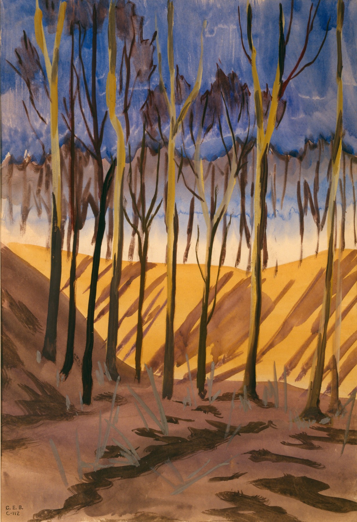 Charles Burchfield Trees and Ravine, c. 1917