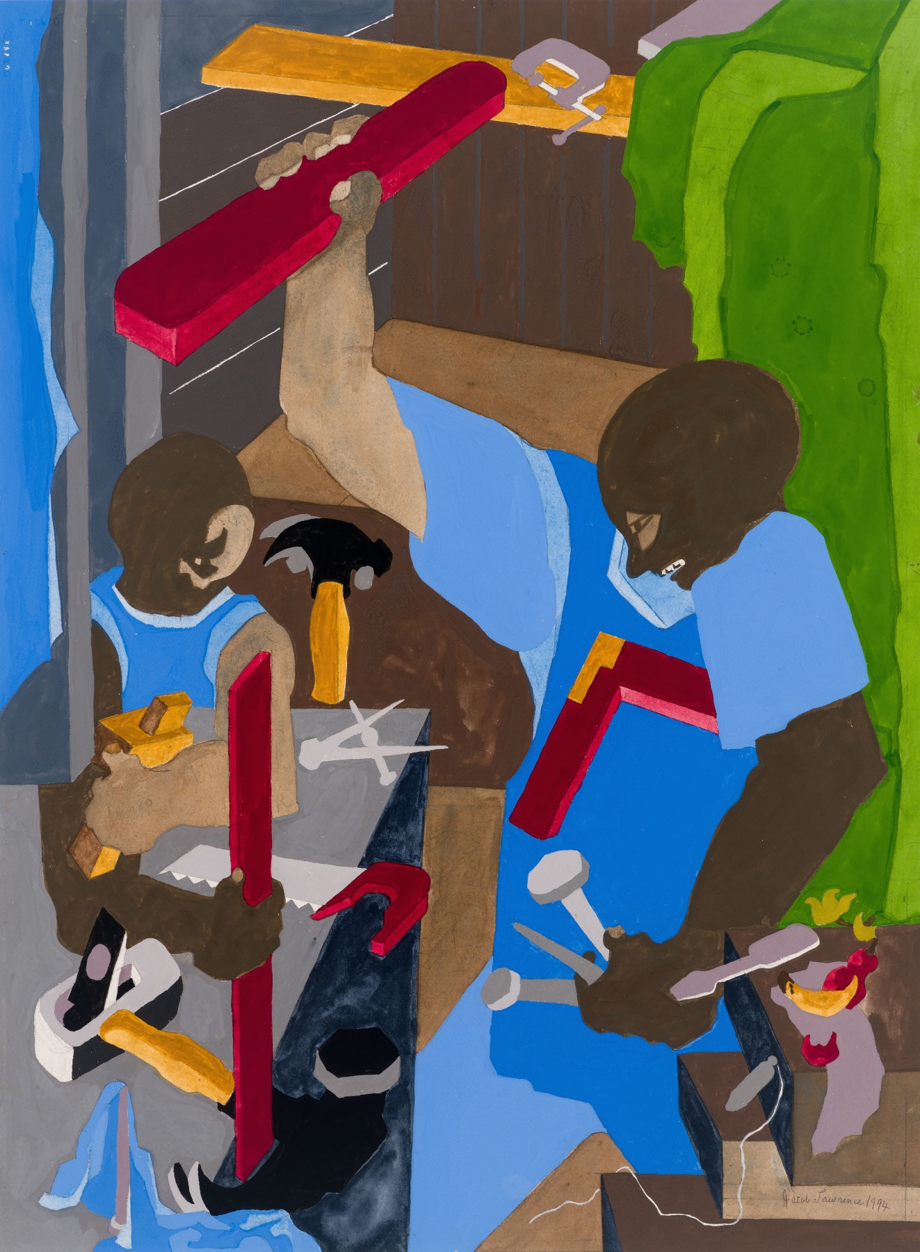 Jacob Lawrence The Cabinet Maker, 1994 Gouache on paper 29 3/4 x 22 inches