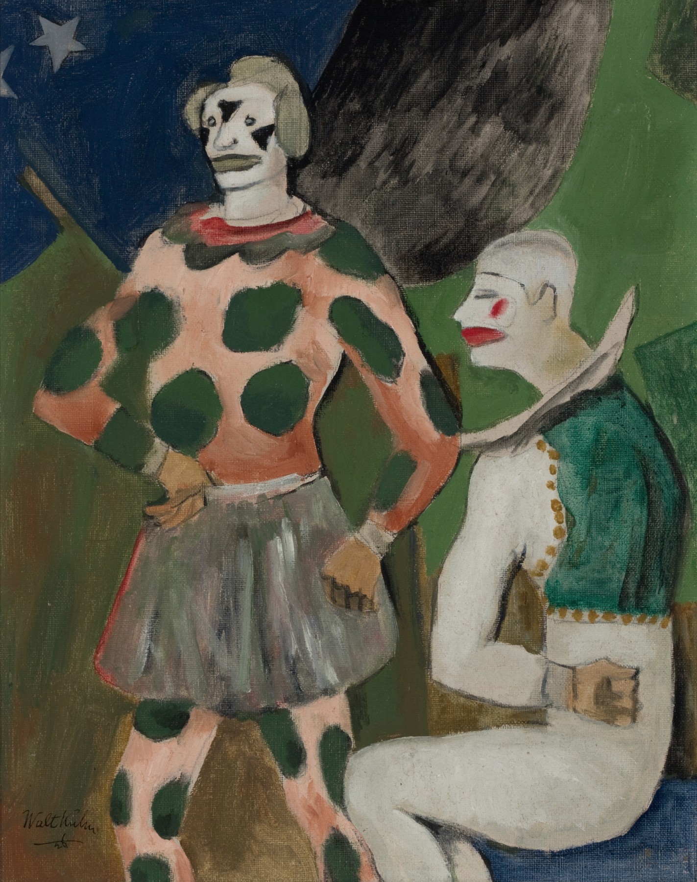 Clowns, 1926 Oil on linen