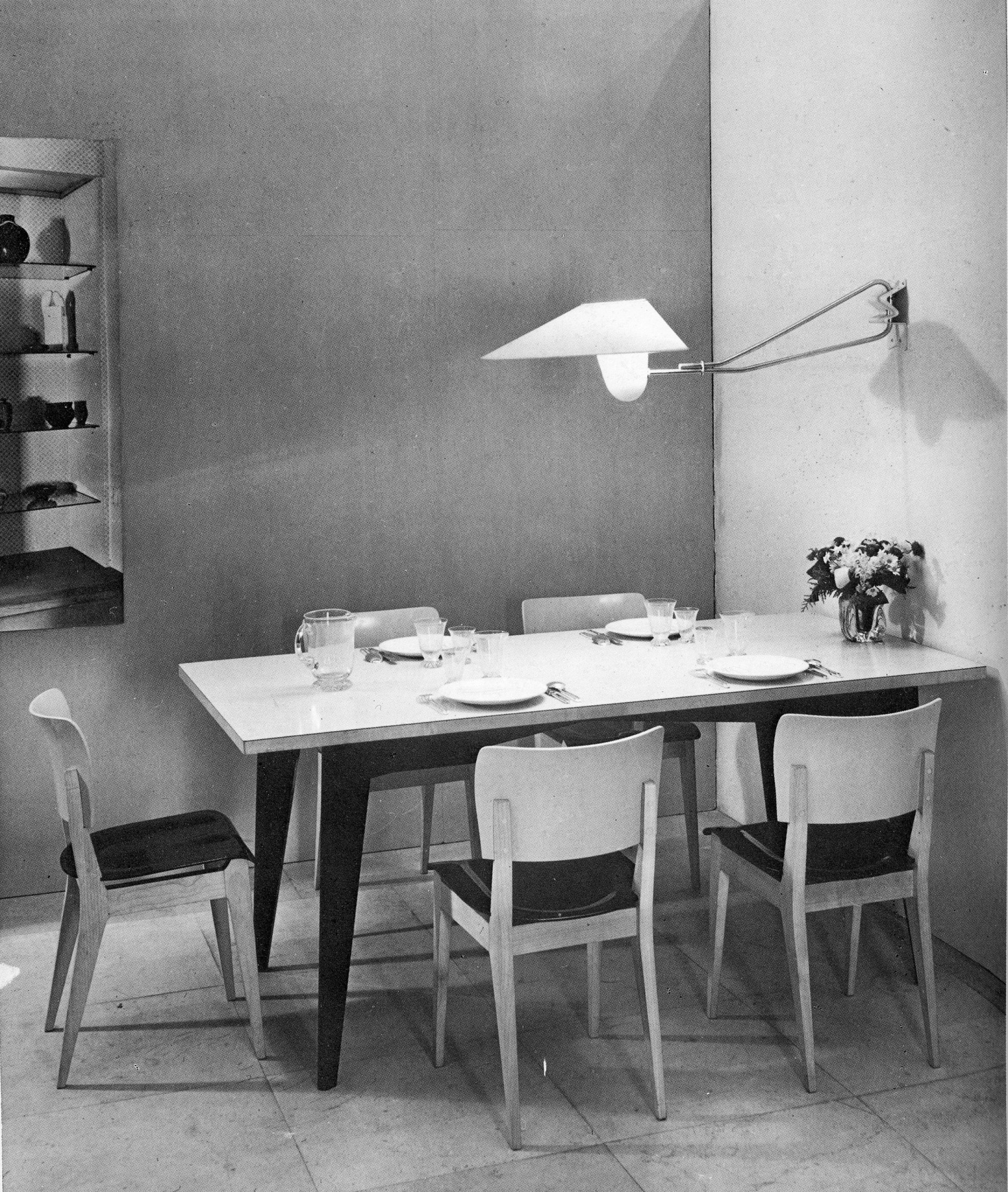 Dining set by Jacques Dumond, 1952