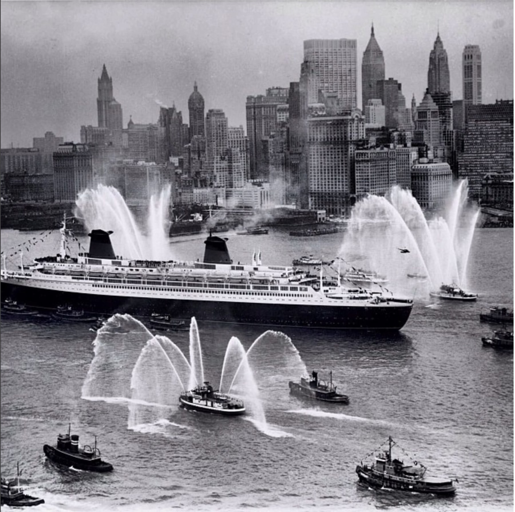 SS France arriving in New York,&nbsp;1962, &nbsp;