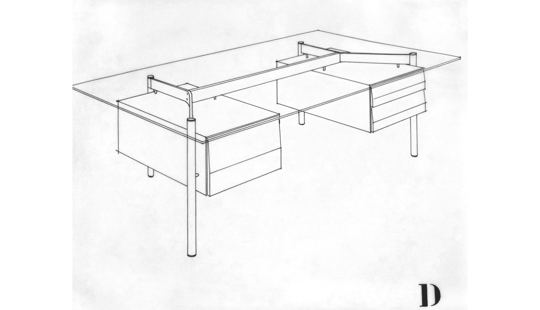 Drawing of Desk,&nbsp;1957