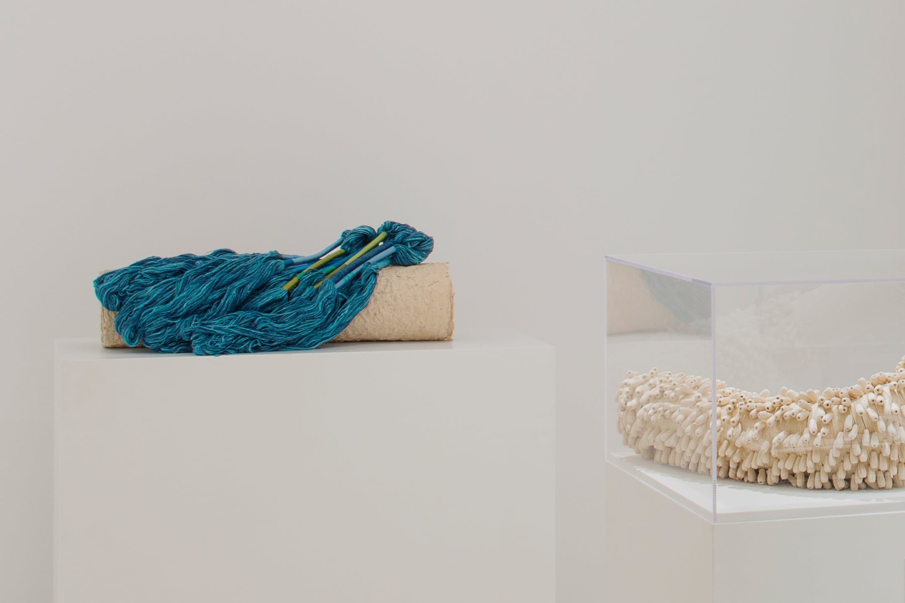 Installation view of Sheila Hicks, Line by Line, Step by Step, June 10 &ndash; August 17, 2019, &nbsp;