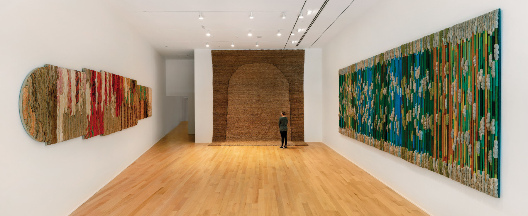 Installation view of Sheila Hicks: Campo Abierto (Open Field), April 13 - September 29, 2019
