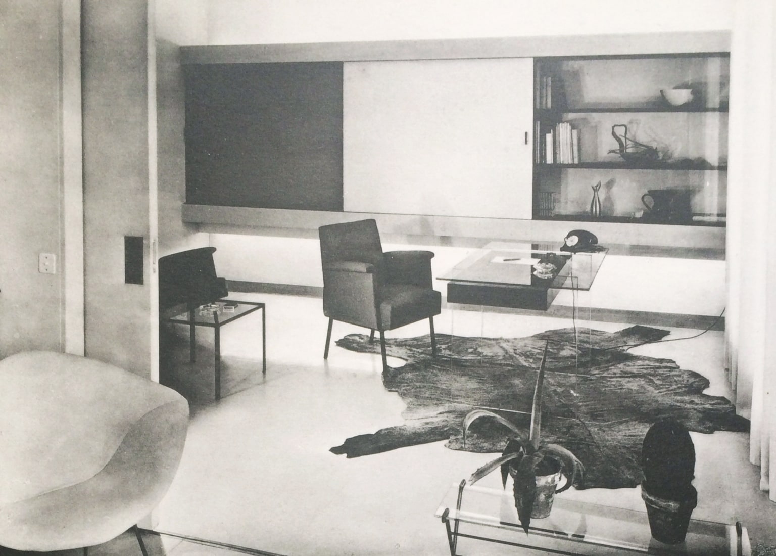 Interior of Paris apartment, 1956