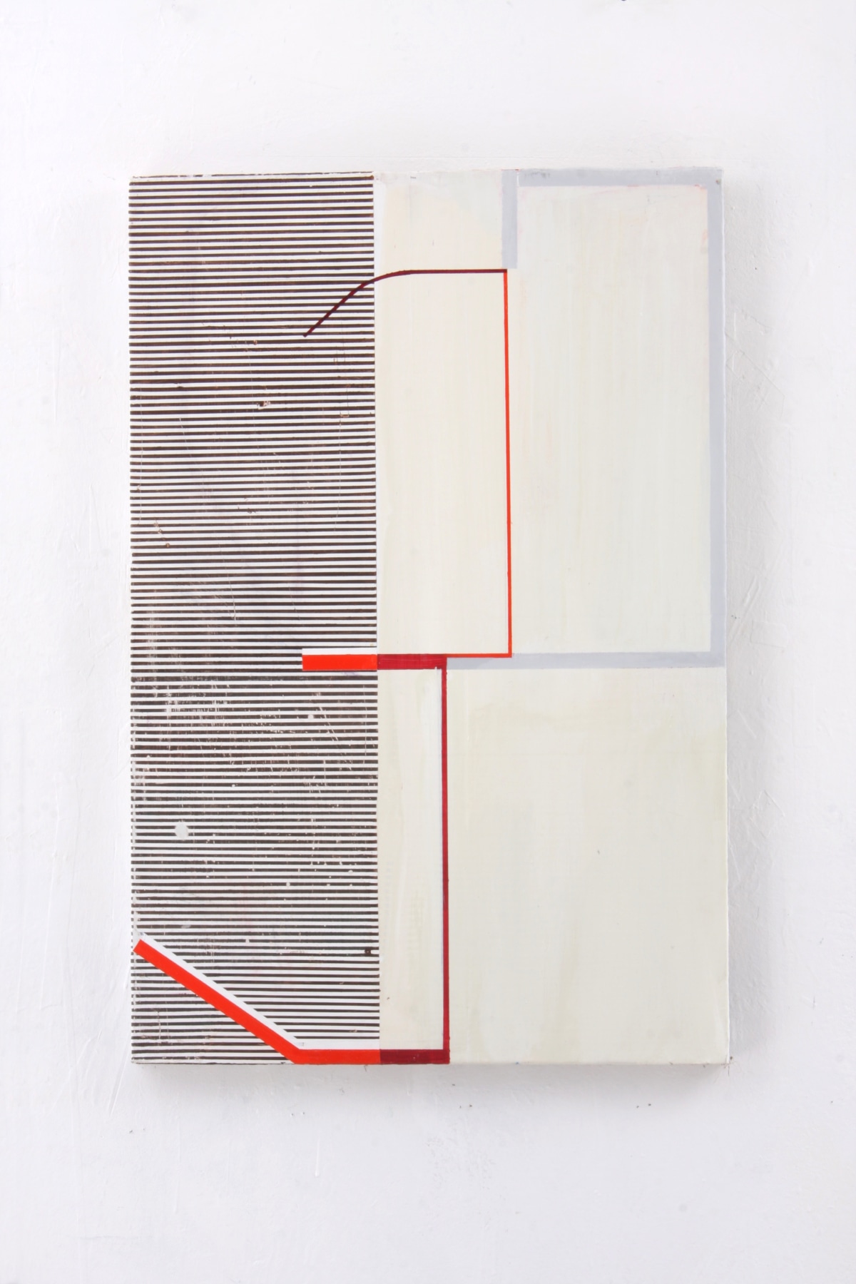 Gordon Moore, Catawall, 2018, Acrylic, latex, and pumice on canvas, 30&quot; x 20&quot; at Anita Rogers Gallery