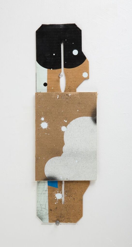 George Negroponte, Tin Soldier, 2016, Enamel and latex on cardboard, 18 1/2&quot; x 6&quot; at Anita Rogers Gallery