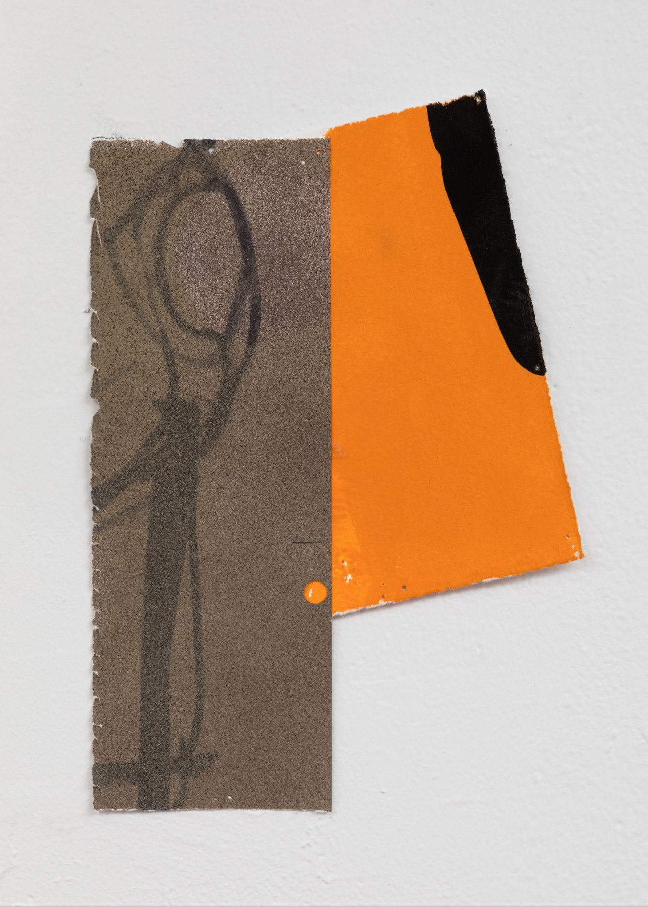 George Negroponte, Marriage (made with Virva Hinnemo), 2006, 2018, Gouache and Spray Paint on Paper, 9&quot; x 6&quot; Anita Rogers Gallery