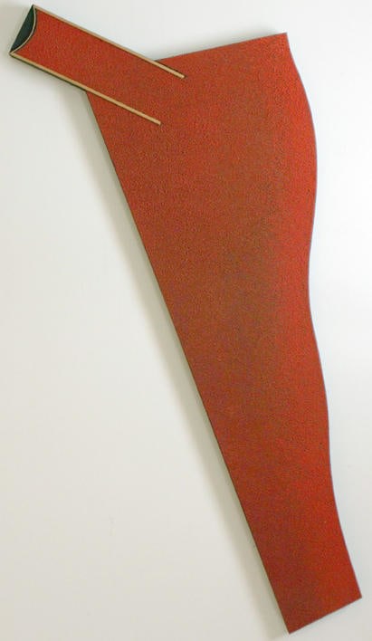Lee Waisler, Construction, 1981, Acrylic, sand, glass and wood on canvas, 75 x 56&quot;