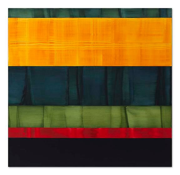 , Ricardo Mazal, Compositions in Greens 10, 2014, oil on linen, 71 x 73 inches