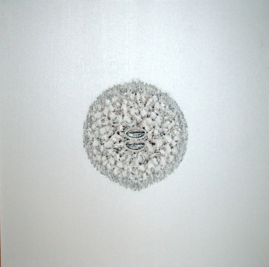 Spirited Fossil, 1974, Oil on canvas, 32 x 32&quot;