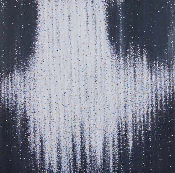 Hosook Kang, Alchemy 12, 2010, acrylic on canvas, 60 x 60 inches / 152.4 x 152.4 cm.