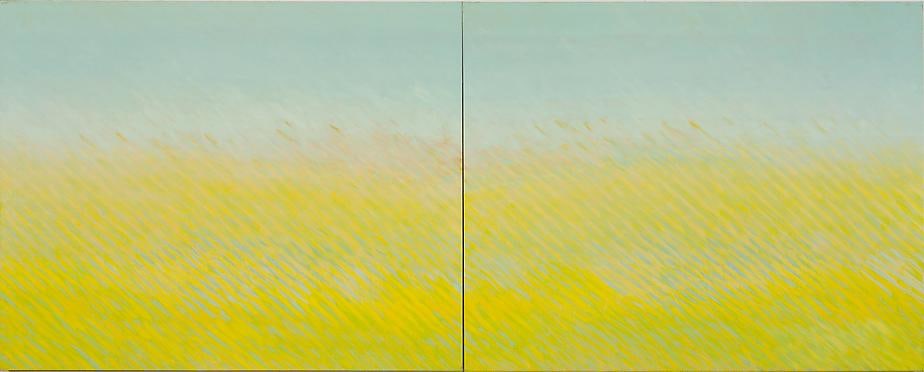 Latitude, 2007, Oil on canvas, 48 x 120&quot; (diptych)