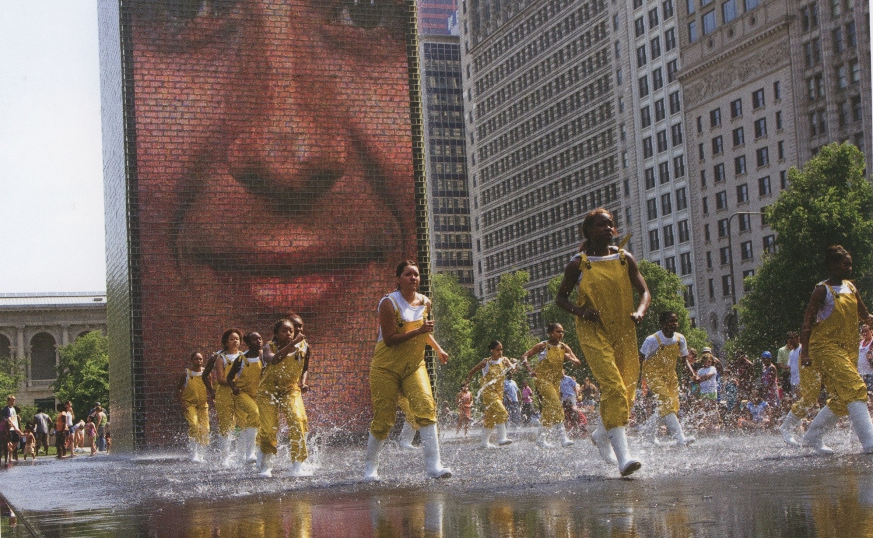 Performance at the Crown Fountain.