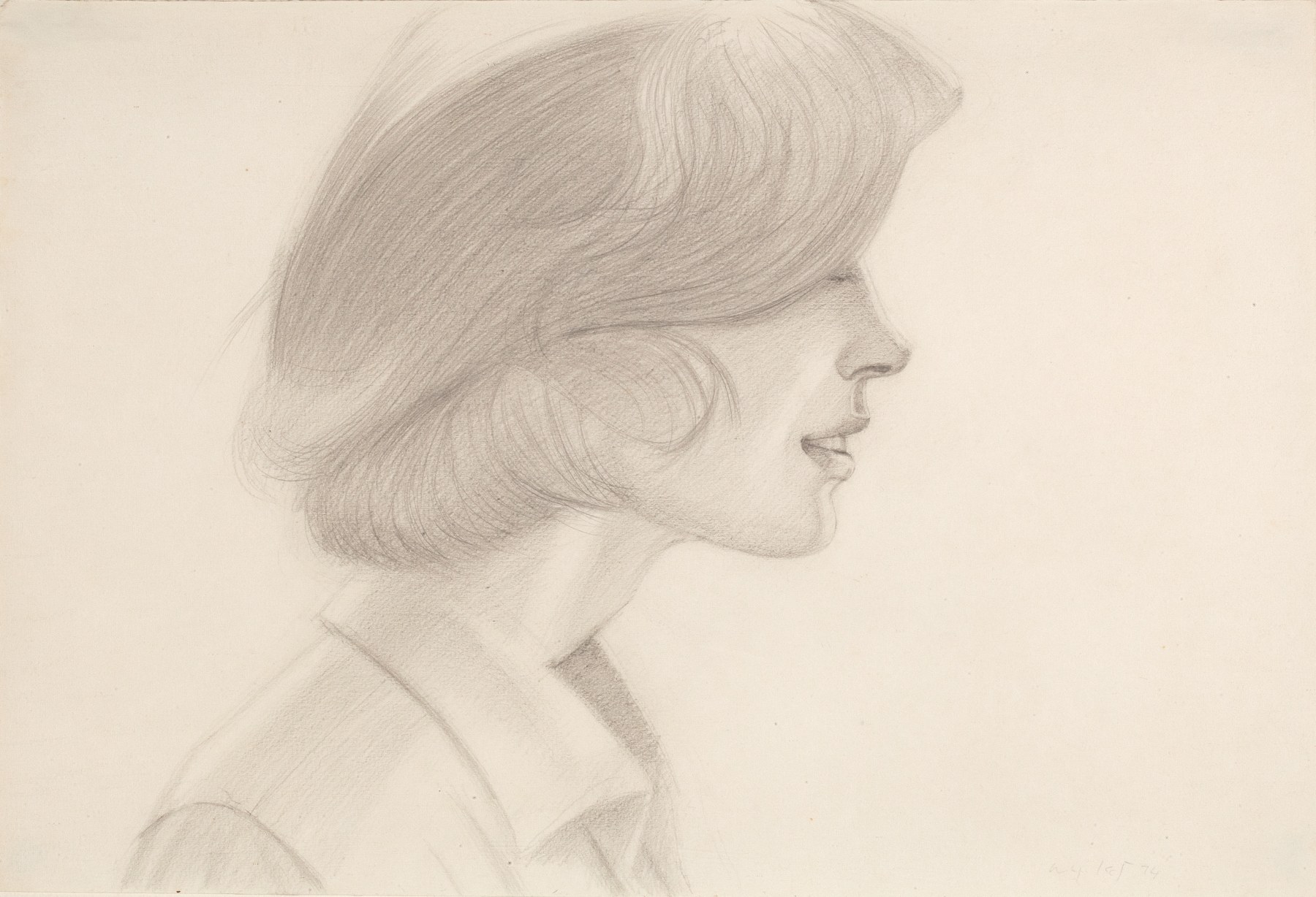 alex katz jeannie 1974 pencil on paper richard gray