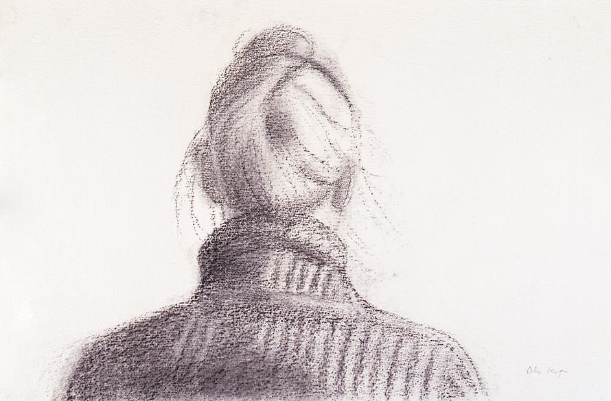 Oona, 2008 Charcoal on paper