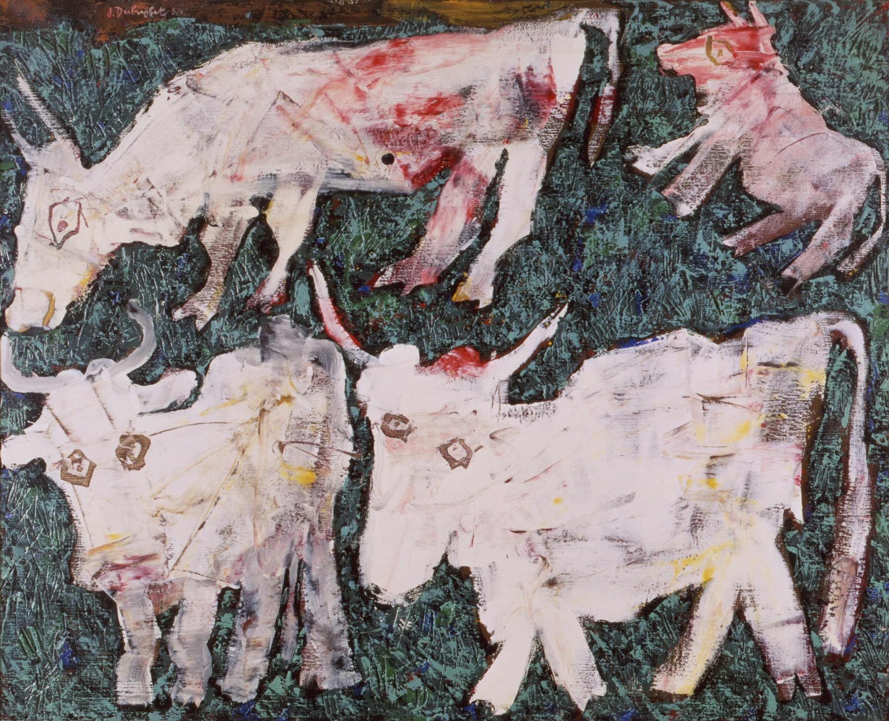 Jean Dubuffet Vaches au pre Oil on canvas