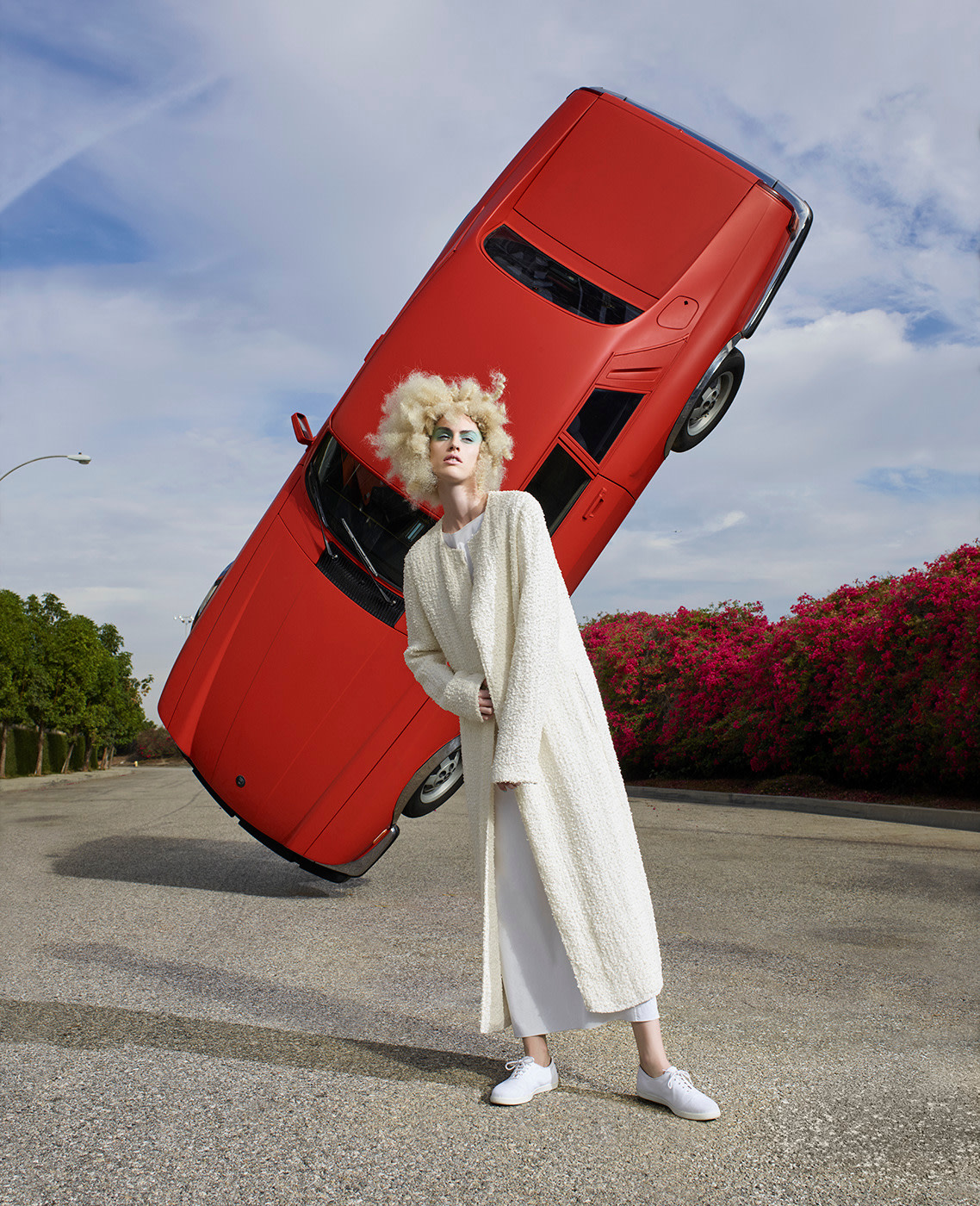 Fashion (with Red Car on Point), Los Angeles, 2016, 40 x 32 1/2 Inches, Archival Pigment Print, Edition of 5