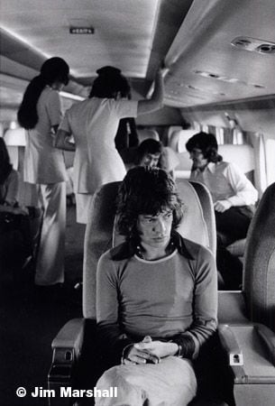 Mick Jagger (on Airplane), 1972, 14 x 11 Silver Gelatin Photograph