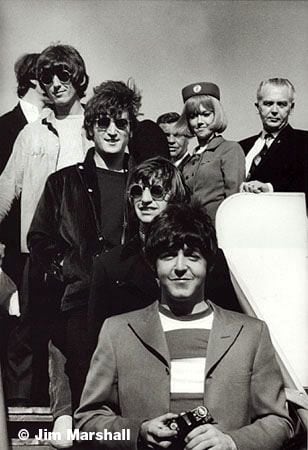 The Beatles (Exiting Plane), San Francisco, 1966, 14 x 11 Silver Gelatin Photograph