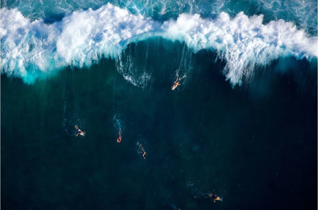 Pipeline Masters, Oahu, HI (Laforet Surfers Tilt-Shift Aerial 02)
