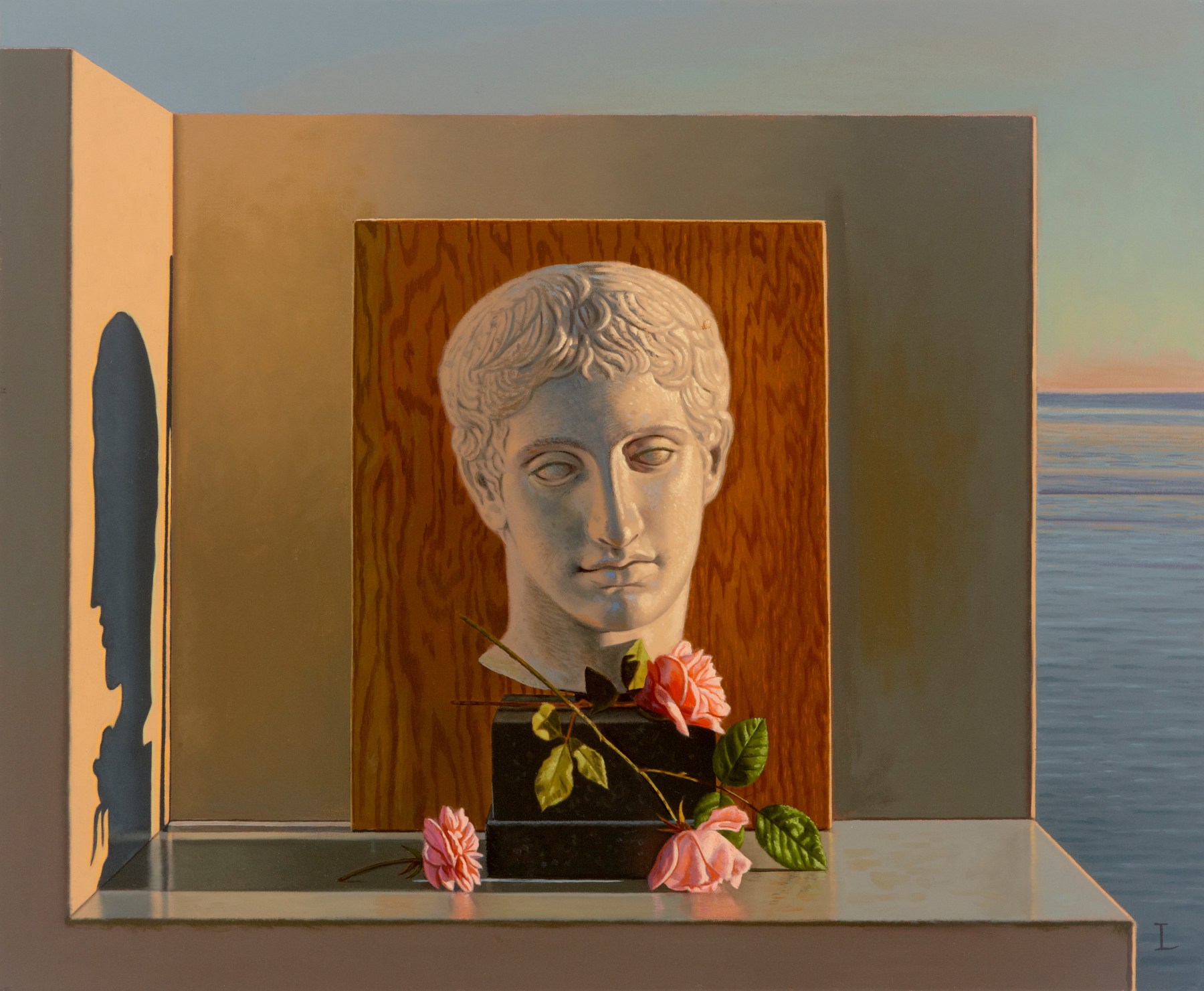 Still Life with Bust and Roses, 2011, Oil on canvas, 20 x 24 in.&nbsp;