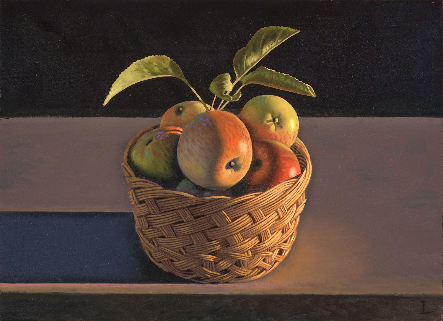 David Ligare (b. 1945), Still Life with Apples and Basket, 2014