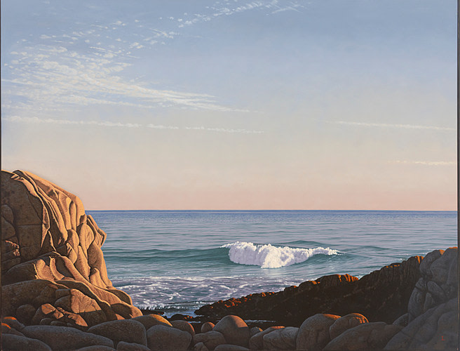 Seascape with Wave, 2011, Oil on canvas, 60 x 80 in.&nbsp;