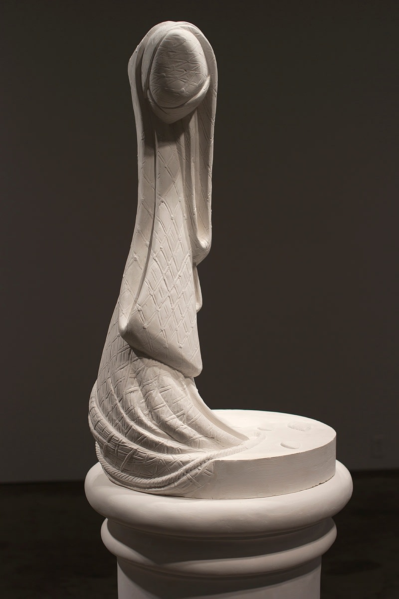 The Stand: Fisher Boy, 2013, Plaster, 68 x 20 x 20 in.&nbsp;