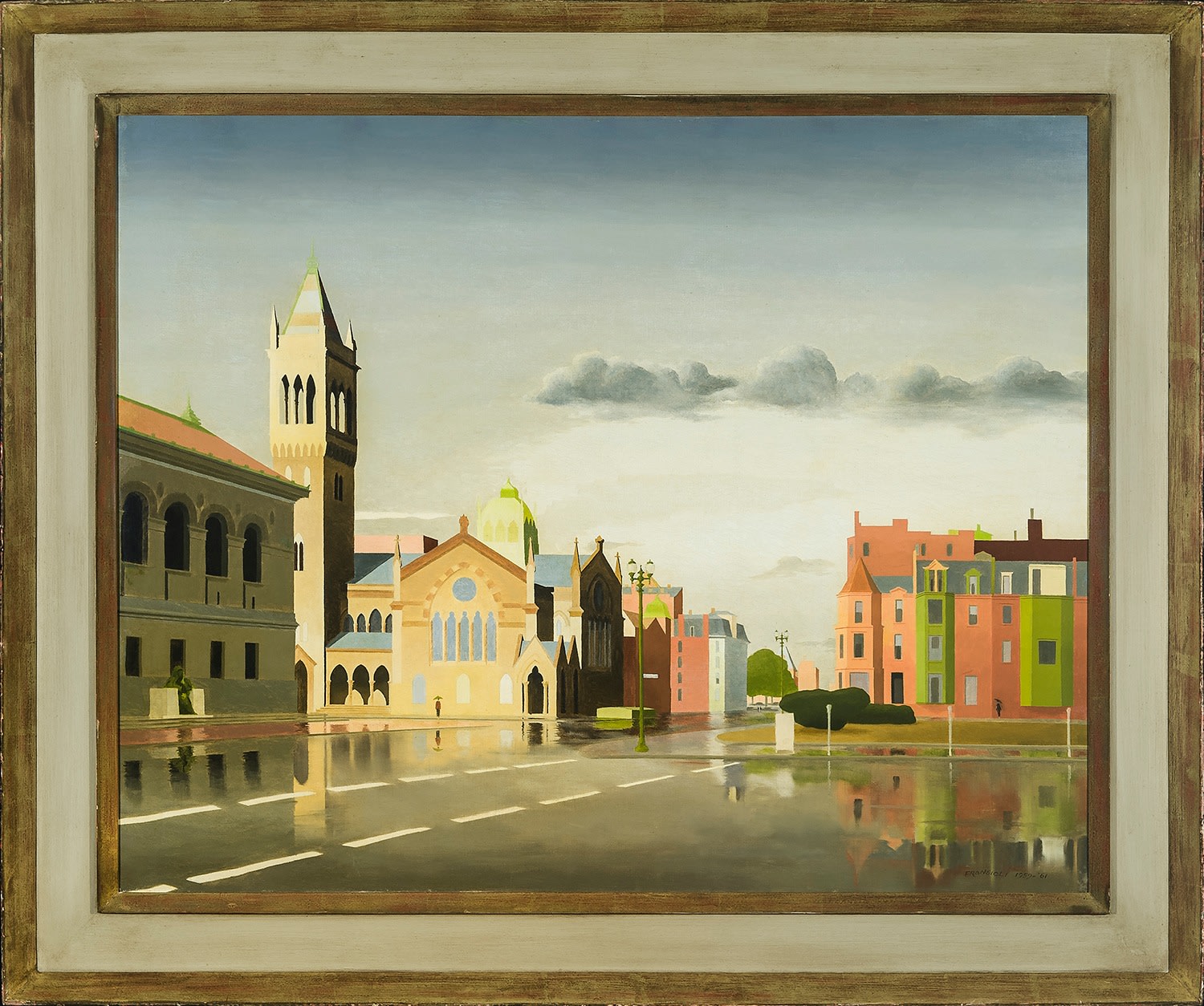 THOMAS FRANSIOLI (1906&ndash;1997). Copley Square, Boston, 1959&ndash;61. Oil on canvas, 24 x 30 in.