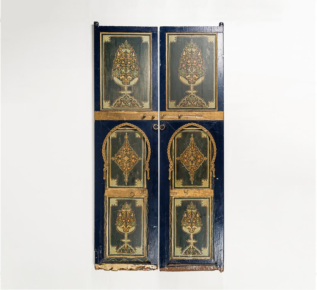 Set of Two Fine and Rare Painted Doors