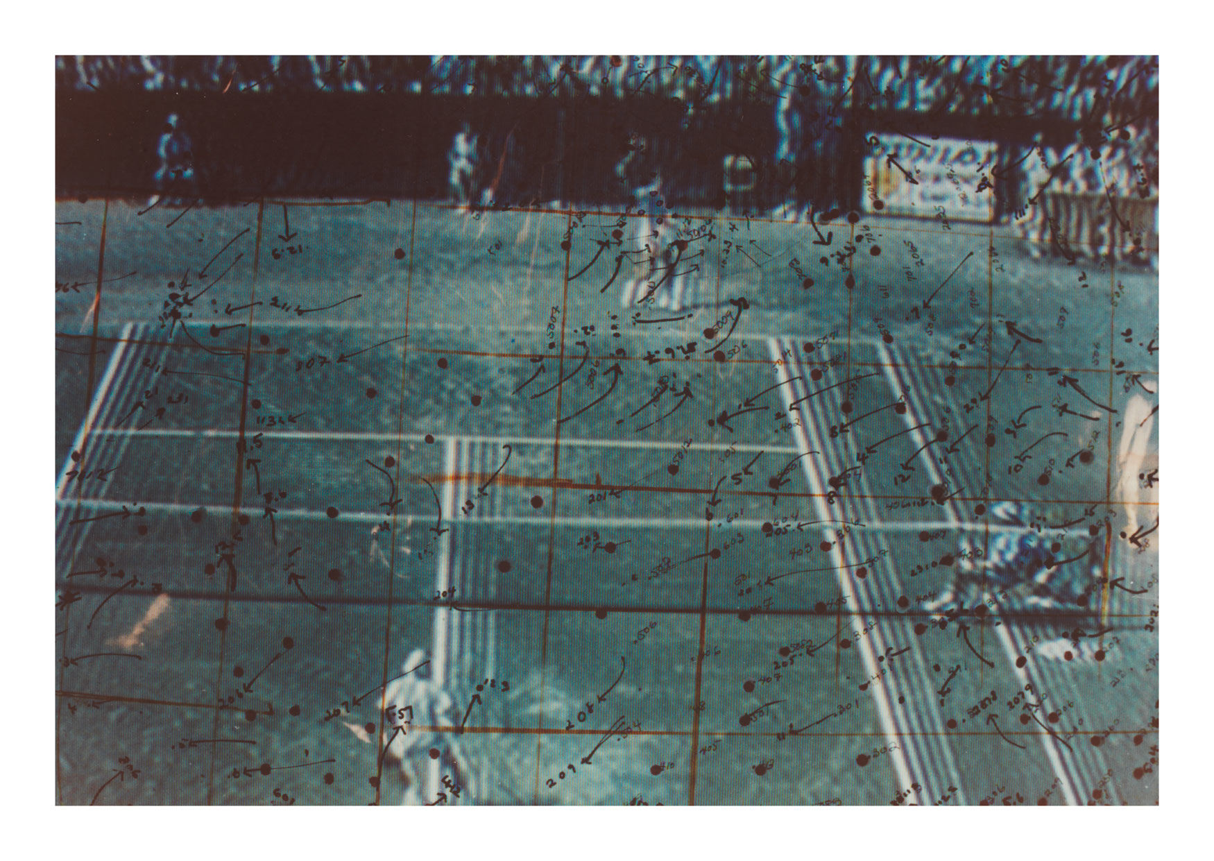Video Drawings: Tennis, 1975, Chromogenic print