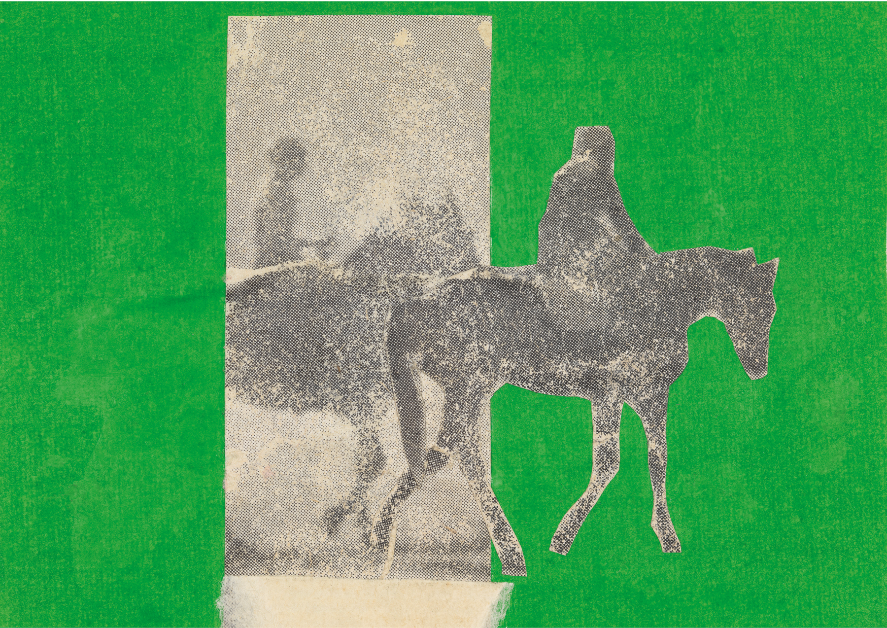 Saddled, 1960, Paper collage