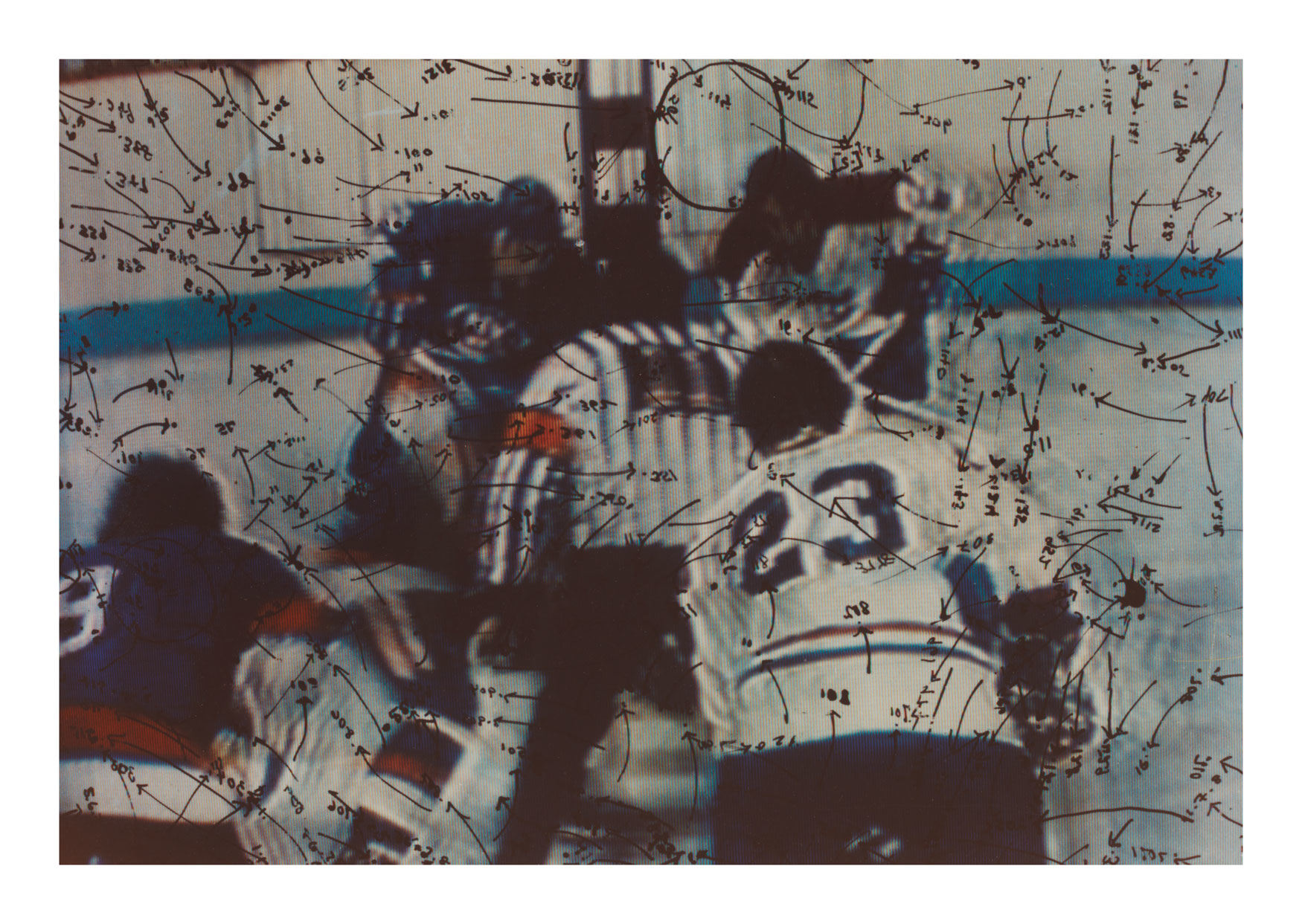 Video Drawings: Hockey, 1975, Chromogenic print
