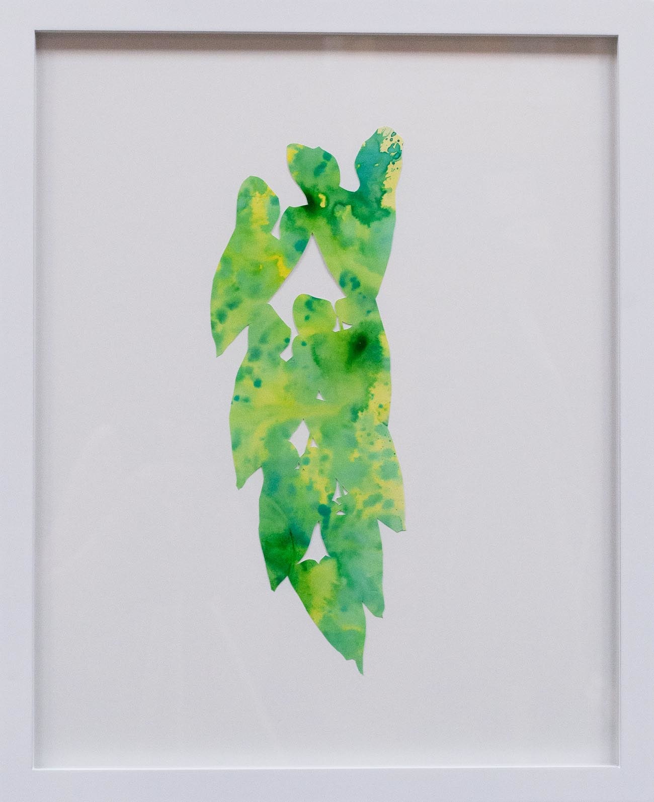 Hannah Cole  Smilax, 2018  watercolor on cut paper  Framed: 20h x 16w in 50.80h x 40.64w cm  HC_053