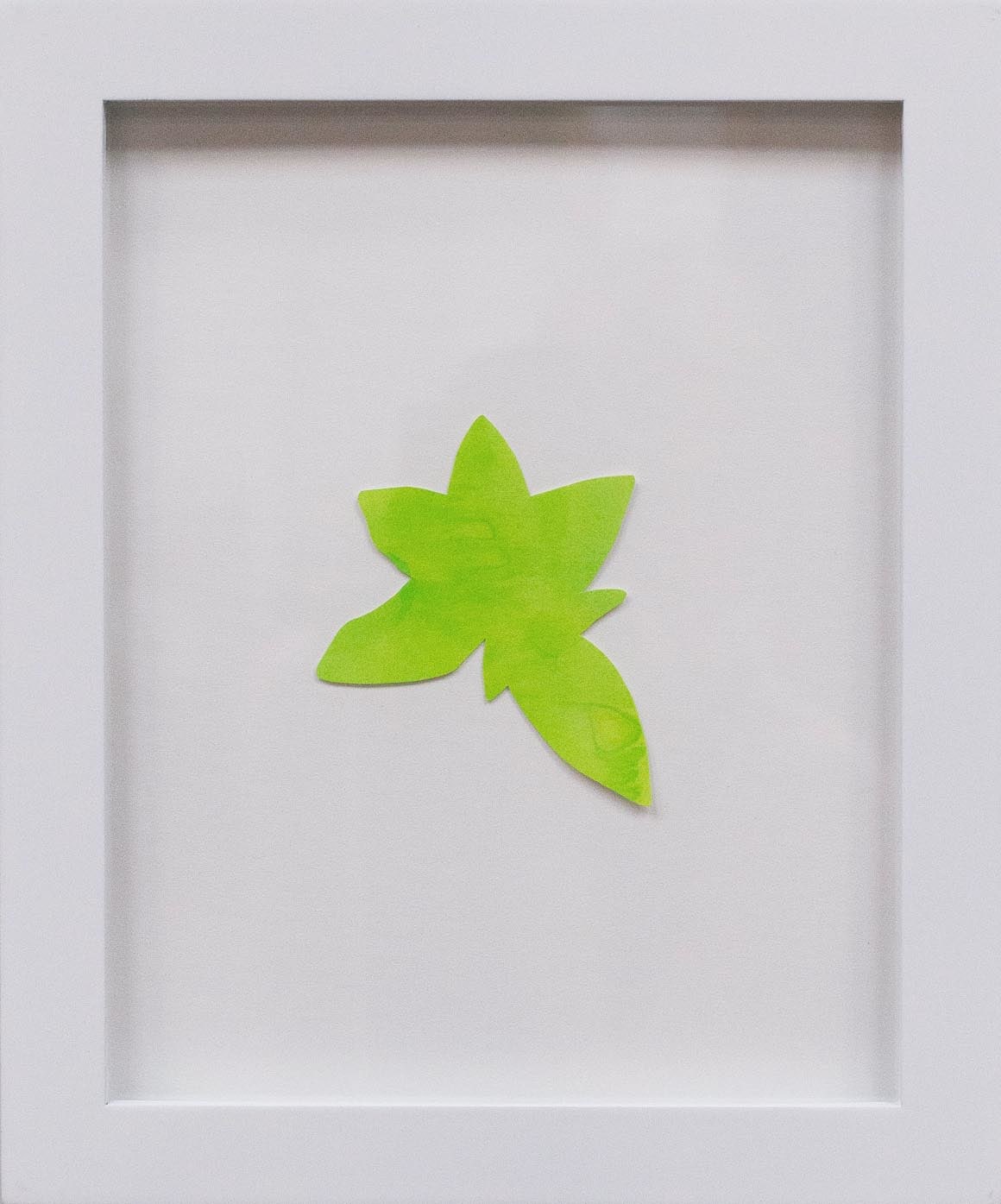 Hannah Cole  Little Yellow Star Weed, 2018  watercolor on cut paper  Framed: 10h x 8w in 25.40h x 20.32w cm  HC_054