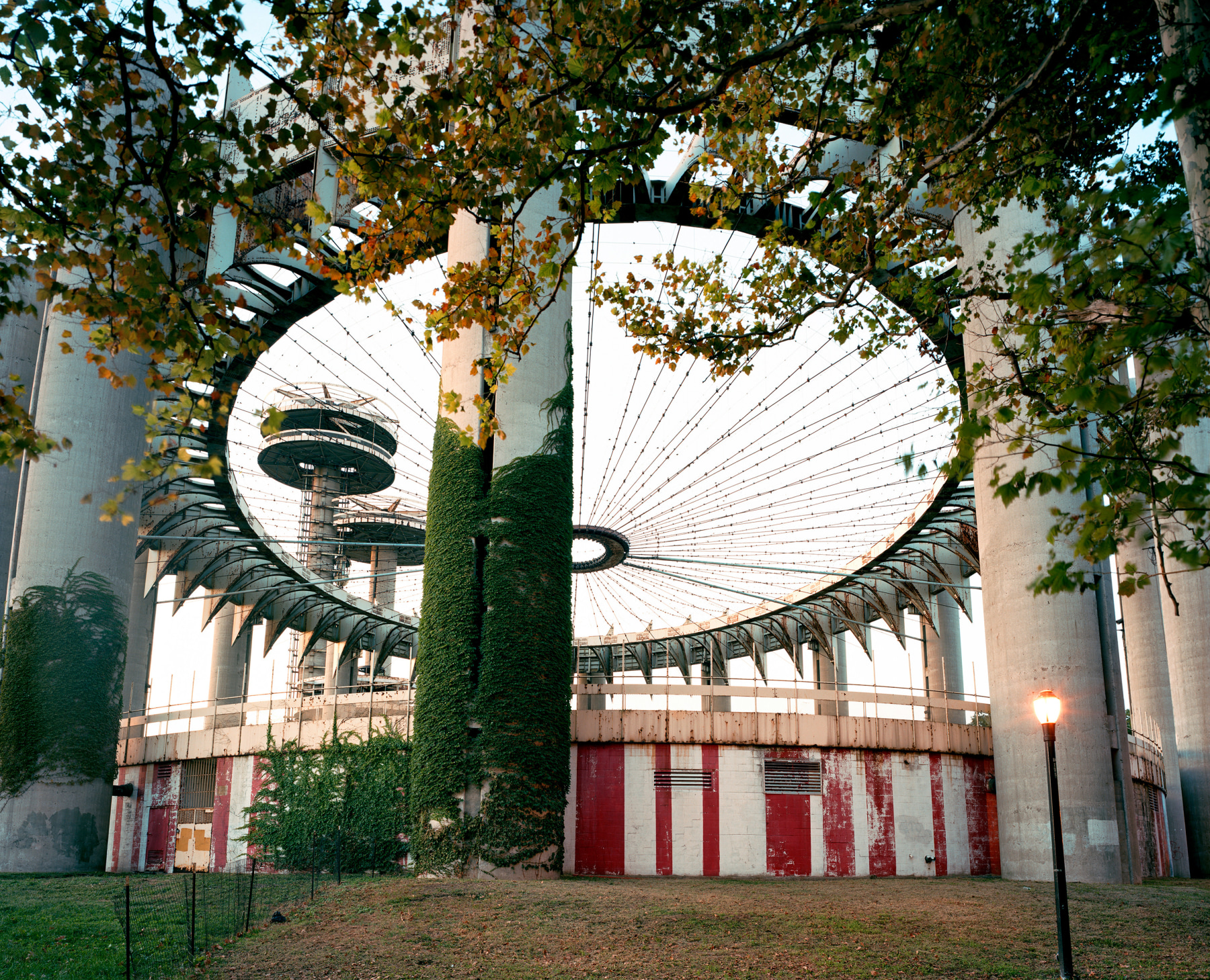 Jade Doskow photograph of the New York State Pavilion from the 1964 New York World's Fair